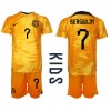 Nederländerna Steven Bergwijn #7 Hemmaställ Barn VM 2022 Korta ärmar (+ Korta byxor)